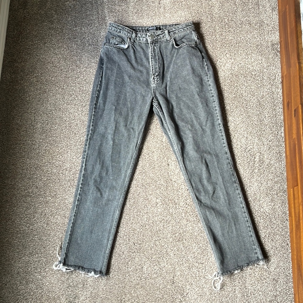Nasty Gal Black Denim Raw Hem